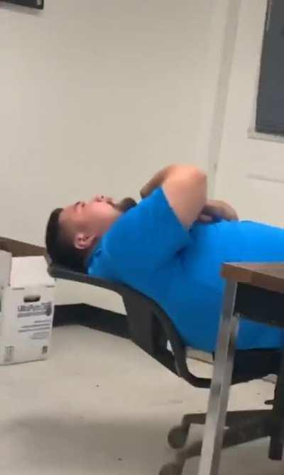 WCGW sleeping at work