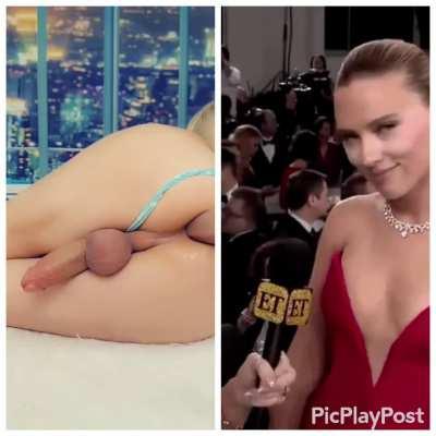 Scarjo likes some dildo play