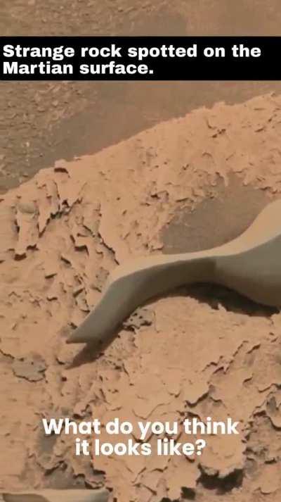 Curiosity rover spots a strange rock on Mars. What do you think it could be or looks like?