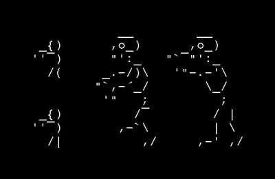 Spooky ASCII Skeletons