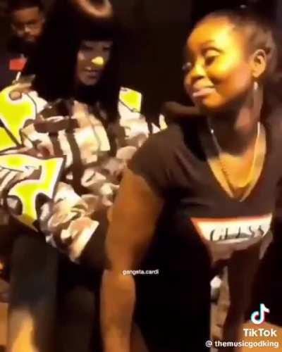 Cardi b dry humping her friend from behind