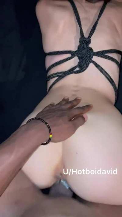 Watch as she creams over my black cock