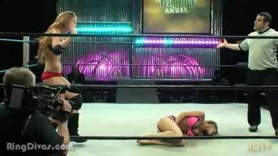 Teen Summer treated to a crotch stomp by Cali Danger