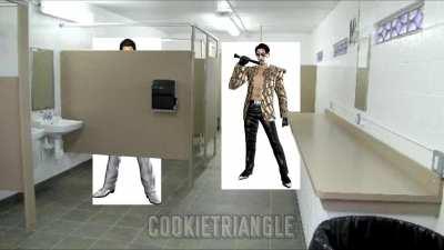 (ASMR) Kiryu uses the public restroom