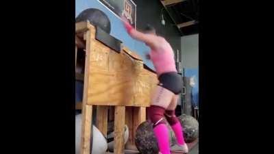 Lifting heavy, unsecured balls onto a platform, WCGW?