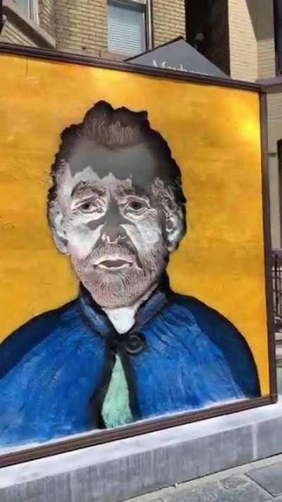 This Van Gogh sculpture in Toronto Canada follows you when you walk past it