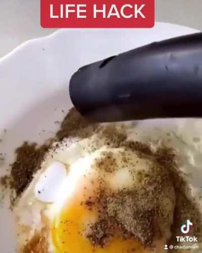 Too much pepper on your eggies 