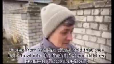 Babushkas from a liberated village near Kyiv tell about russian soldiers who've seen a modern toilet for the first time in their lives