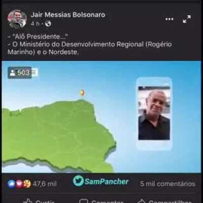 Bolsonaro lançou um programa onde ele supostamente responde ligações de pessoas satisfeitas com o governo atual. Acontece que nenhuma dessas pessoas existem, são imagens prontas tiradas da internet.