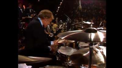 Buddy Rich with a phenomenal drum solo (Enhanced footage)