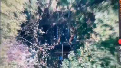 Video of Belarusian Regiment of volunteers in Ukraine destroying Russian transport and dugouts. Taken from their telegram channel. August 2024, locations unknown. 