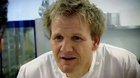 Renowned chef Gordon Ramsay losing a cooking contest to Ex-carshow host James May