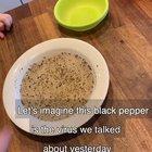 How to easily explain the importance of washing hands with soap to small children: You only need water, ground black pepper and soap (by Valokuvaaja Ari Mäkiö)