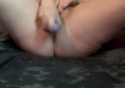 Making do with what I had after my vibrator broke. Need to get my tight pussy stretched and somebody to come lap up all this squirt.