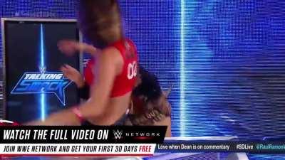 Nikki Bella groaning in pain