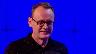 Late British comedian Sean Lock playing carrot in a box