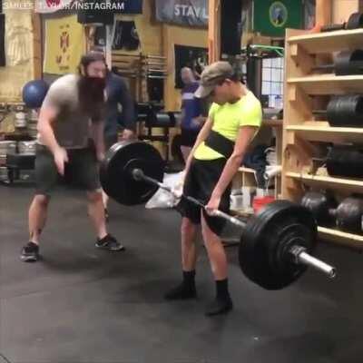 Athlete with cerebral palsy deadlifts 200 pounds... he weighs 99.