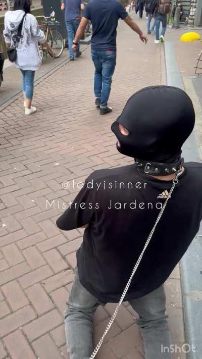 It was so cool to walk a slave through the streets of Amsterdam