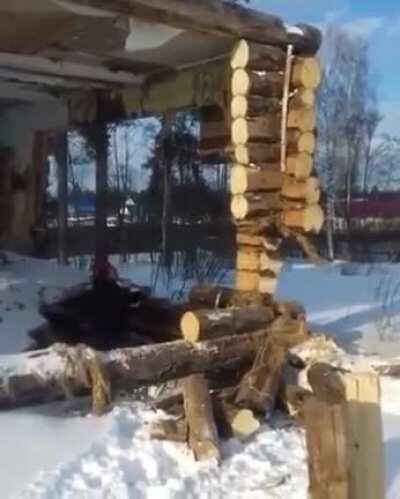 Breaking a wall which is connected to the roof while standing below it