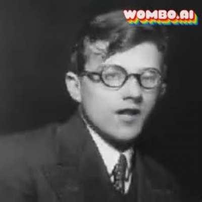 Dmitrij Shostakovich after the completion of the Symphony No. 9 in E-flat major, circa. 1945