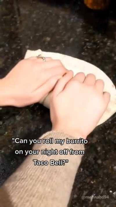 the perfect burrito roll...