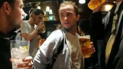 Man caught beer with superhuman reflexes