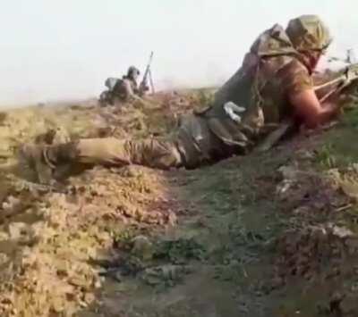 Amateur video from the real battle in Karabakh