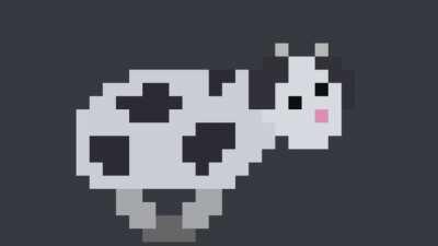 🔥 [120/2fps] I combined a cow sprite I made for class and...