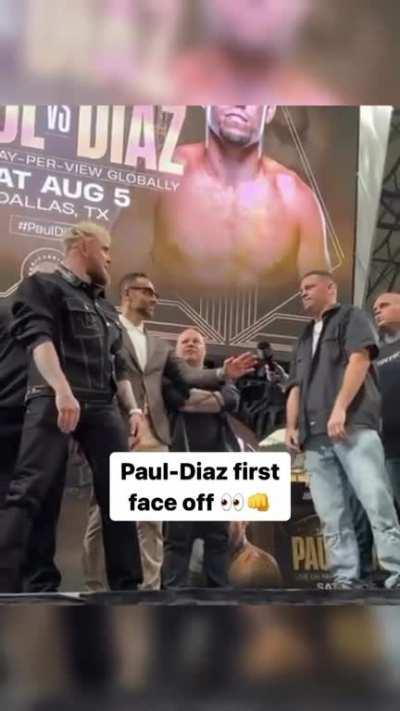 Jake Paul and Nate Diaz have a bizarre first face off. 