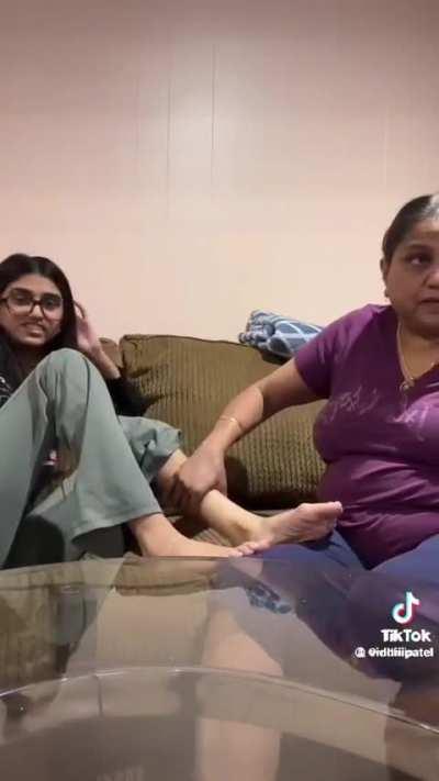 Indian feet massage