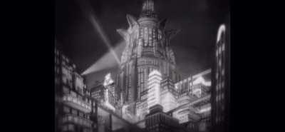 This scene from Metropolis (1927) has amazing Art Deco and music