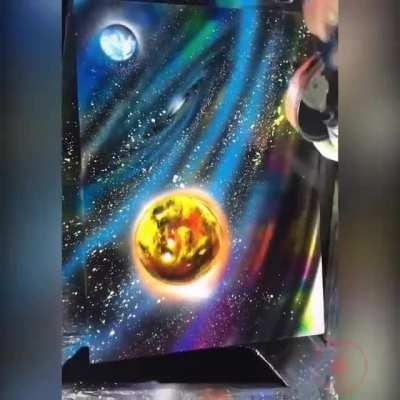 Amazing and mesmerizing spray paint technique