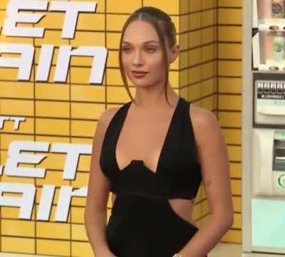 Stunning at Bullet Train premiere