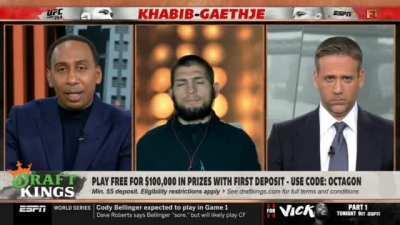 Khabib shutting Stephen A Smith's ass down.