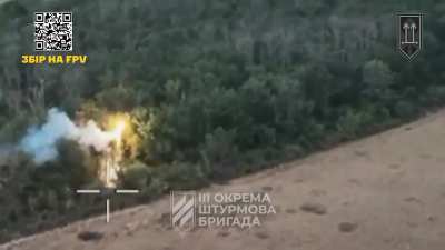 Ukrainian pilots of different units of the 3rd Assault Brigade targeted Russian positions in several tree lines using drones with thermite payloads and filmed the afthermath of some of the strikes.