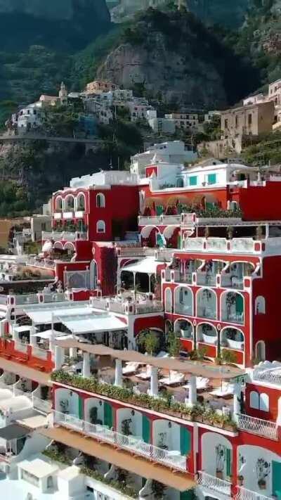 View of Positano on the Amalfi Coast, Italy