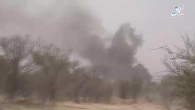 ISWA militants clashing with Nigerian Army forces in Borno State