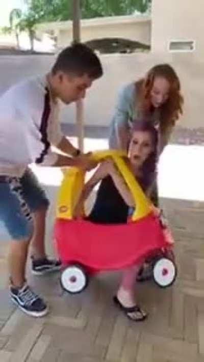 WCGW if I get inside this child sized plastic car? 🚗