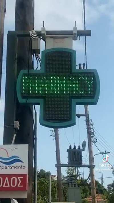 European pharmacy signage hits different