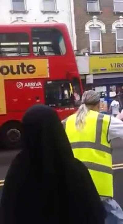 Muslim berating people at a pride parade in the UK