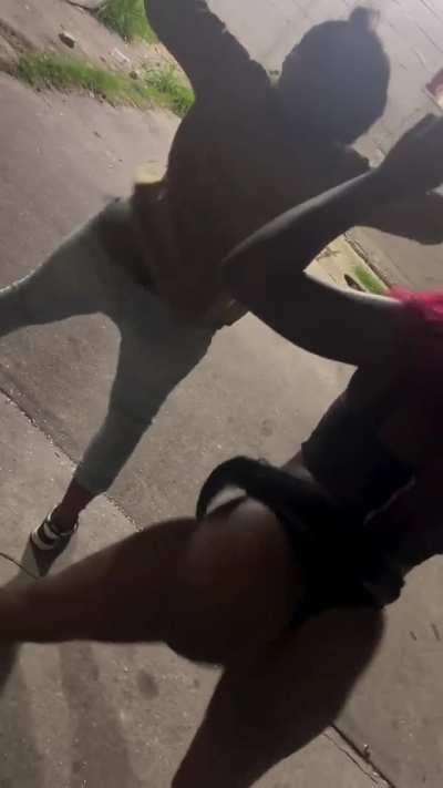 Ratchet hoes twerking outside