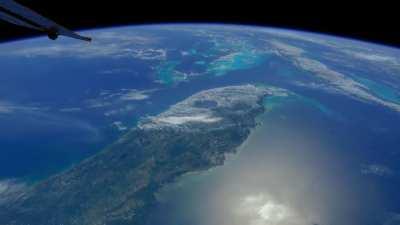 Real Footage of Florida &amp; the Caribbean from the ISS (International Space Station) in Low-Earth Orbit - Clip by SeÃ¡n Doran