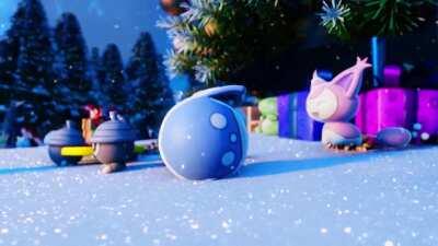 Pokemon Go Screen turned to Holiday Animation