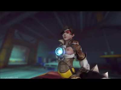 Tracer Gets Her Ass Split Open and Her Belly Pumped Full