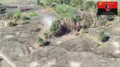 Ukrainian BMP and Tank firing on Russian positions in the Kharkiv region. Posted by the 2nd Mechanized Battalion of the 30th Mechanized Brigade 31 Oct 2024