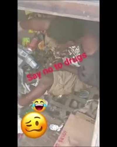 Say No To Drugs: Dude Was Allegedly Smoking Crack In The Sewer!