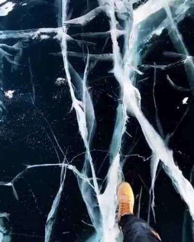 Walking on the frozen abyss