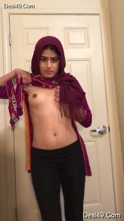 Hijabi Girl shows her beautiful body