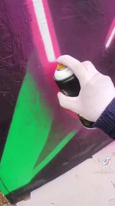 Spray painting art