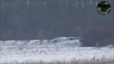 Ukrainian K-2 Battalion ATGM team targets a 